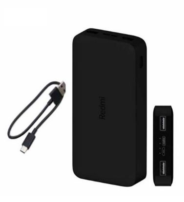 تصویر  پاوربانک شیائومی مدل Redmi ظرفیت 20000 میلی آمپر ساعت به همراه کابل تبدیل USB به microUSB