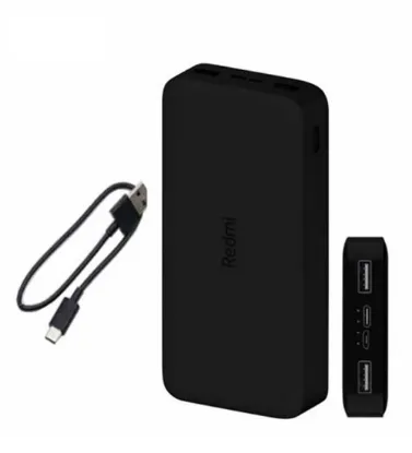 تصویر  پاوربانک شیائومی مدل Redmi ظرفیت 20000 میلی آمپر ساعت به همراه کابل تبدیل USB به microUSB