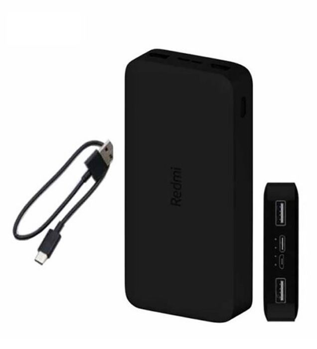 تصویر  پاوربانک شیائومی مدل Redmi ظرفیت 20000 میلی آمپر ساعت به همراه کابل تبدیل USB به microUSB