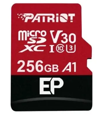 تصویر  کارت حافظه میکرو اس دی پاتریوت مدل EP microSDXC CL10 V30 A1 ظرفیت 256 گیگابایت