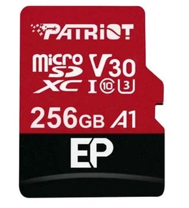 تصویر  کارت حافظه میکرو اس دی پاتریوت مدل EP microSDXC CL10 V30 A1 ظرفیت 256 گیگابایت