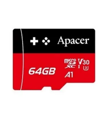 تصویر  کارت حافظه میکرو اس دی اپیسر مدل MicroSD XC CL10 U3 Gaming Card UHS l V30 A1 W/0 ظرفیت 64 گیگابایت