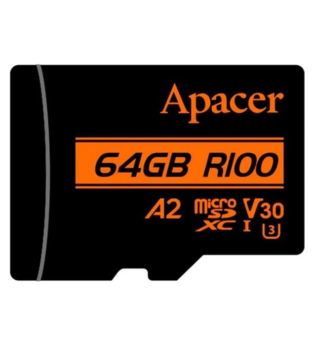 تصویر  کارت حافظه میکرو اس دی اپیسر مدل MicroSD XC CL10 U3 UHS l V30 A2 W/1 100/80 به همراه آداپتور ظرفیت 64 گیگابایت