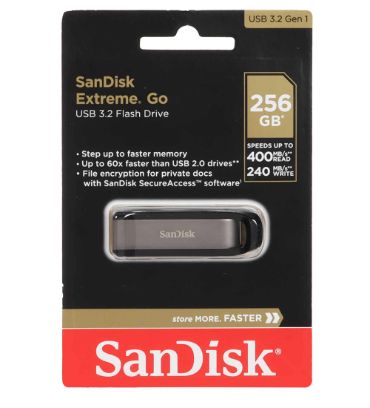 فلش مموری سن دیسک مدل Extreme Go USB 3.2 ظرفیت 256 گیگابایت
