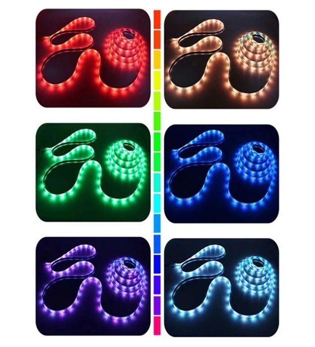 تصویر  ریسه ال ای دی دریم لایت مدل RGB 5050 Gaming طول 5 متر