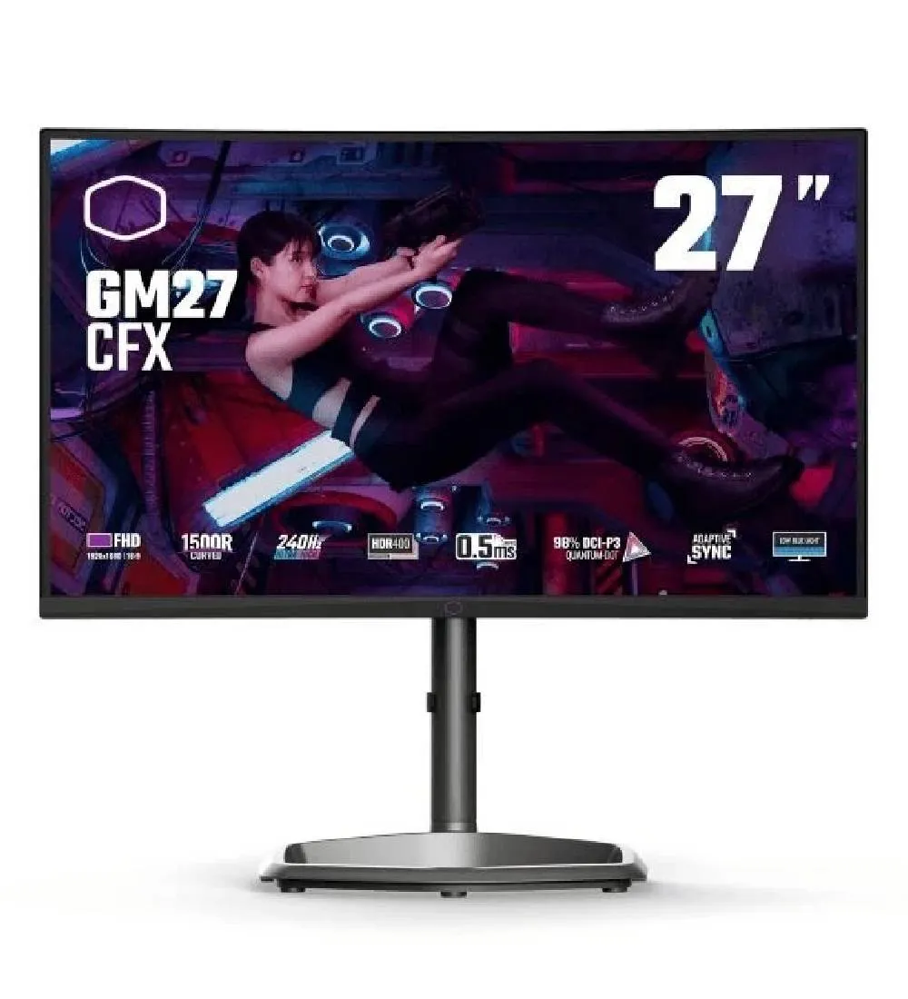 تصویر  مانیتور خمیده گیمینگ کولر مستر مدل GM27-CFX سایز 27 اینچ