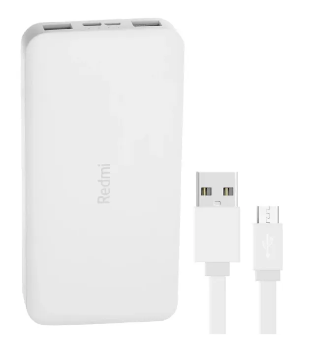 پاوربانک شیائومی مدل Redmi PB100LZM ظرفیت 10000 میلی آمپر ساعت به همراه کابل تبدیل micro USB