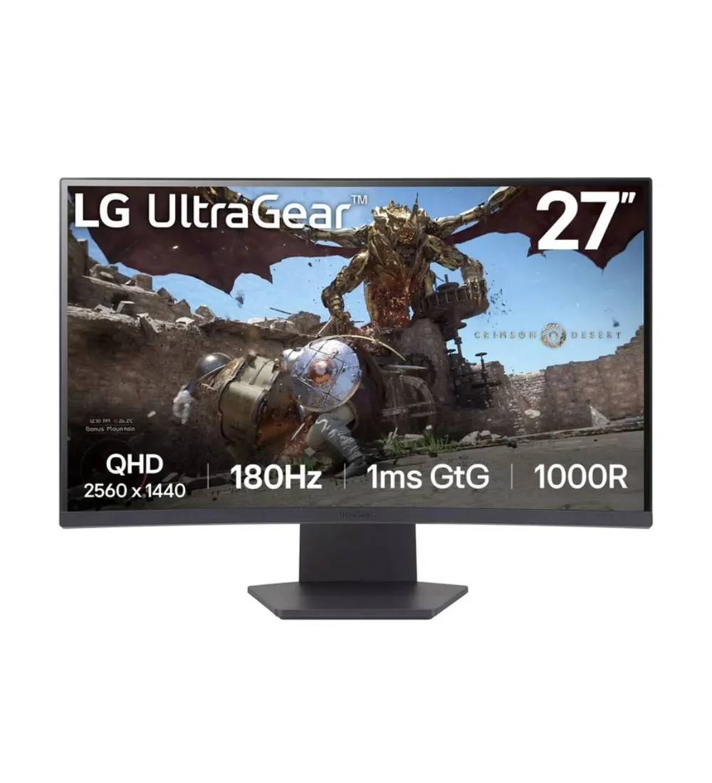تصویر  مانیتور خمیده گیمینگ ال جی مدل UltraGear 27GS60QC سایز 27 اینچ