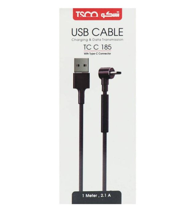 تصویر  کابل تبدیل USB به USB-C تسکو مدل TC C185 طول 1 متر