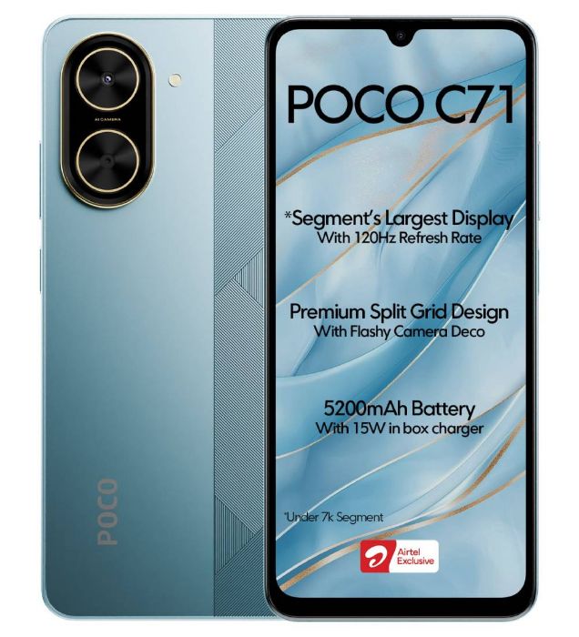 تصویر  گوشی موبایل شیائومی مدل پوکو C71 4G ظرفیت 128 گیگابایت رم 4 گیگابایت