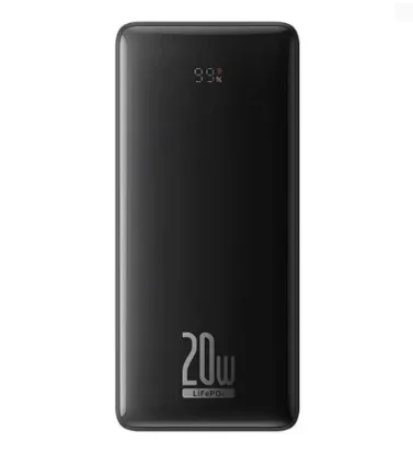 تصویر  پاوربانک 20W باسئوس مدل LiFePO4 Digital Display ظرفیت 18400 میلی آمپر ساعت