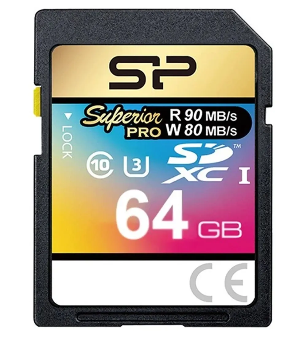 تصویر  کارت حافظه سیلیکون پاور مدل SD HC CL10 U3 Superior Pro UHS-I 4K UHD ظرفیت 64 گیگابایت