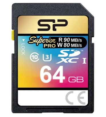 کارت حافظه سیلیکون پاور مدل SD HC CL10 U3 Superior Pro UHS-I 4K UHD ظرفیت 64 گیگابایت