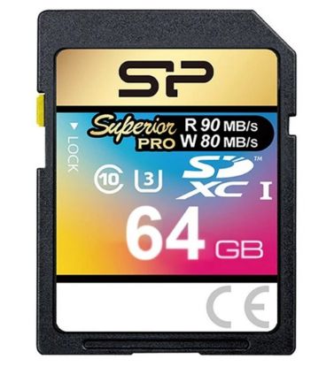 تصویر  کارت حافظه سیلیکون پاور مدل SD HC CL10 U3 Superior Pro UHS-I 4K UHD ظرفیت 64 گیگابایت