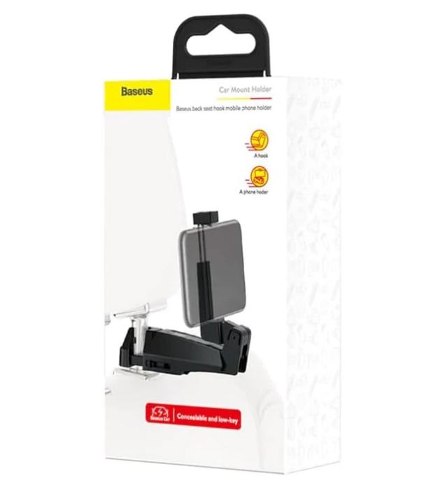 تصویر  پایه نگهدارنده گوشی و تبلت بیسوس برای صندلی عقب ماشین مدل backseat vehicle
