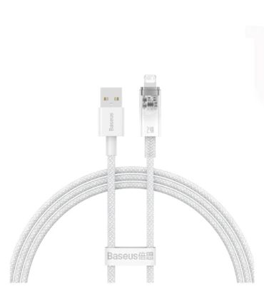 کابل شارژ فست یو اس بی به لایتنینگ باسئوس مدل Explorer Series Fast Charging Cable With Smart Temperature Control 2.4A طول 1 متر