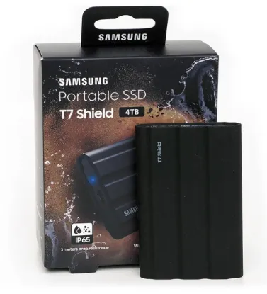 تصویر  هارد اس اس دی اکسترنال سامسونگ مدل T7 Shield ظرفیت 4 ترابایت