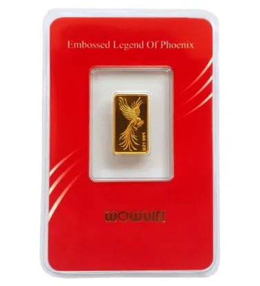 تصویر  طلا گرمی 24 عیار 0.1 گرمی ایران شمش مدل سیمرغ