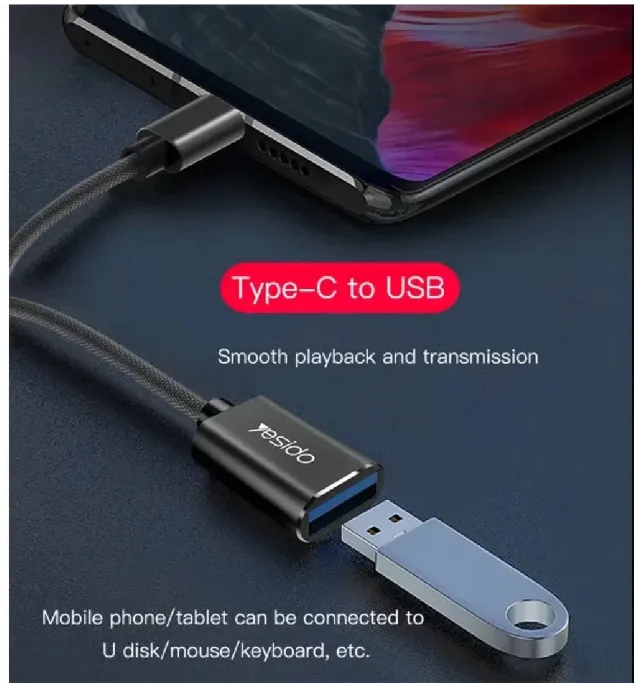 تصویر  مبدل USB-C به USB OTG یسیدو مدل GS01