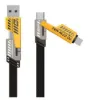 تصویر  کابل تبدیل USB/USB-C به لایتنینگ/USB-C اچ تی ام مدل 4in1 طول 1.2 متر