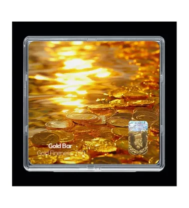 تصویر  شمش طلا 18 عیار 3 گرمی مدوپد مدل سکه کد SG11788