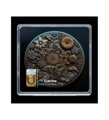 تصویر  شمش طلا 18 عیار 9 گرمی مدوپد مدل سکه مینیاتوری کد SG10737