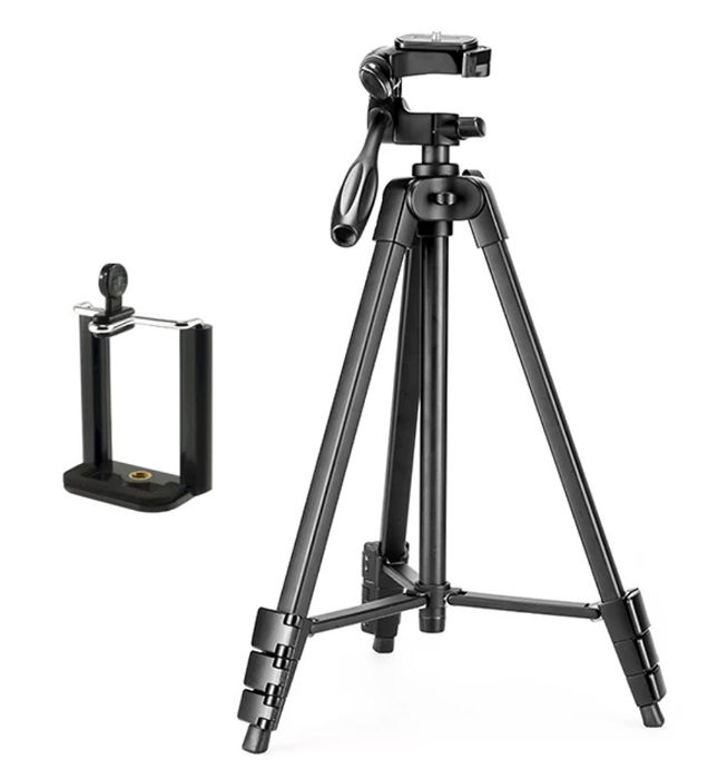 تصویر  سه پایه دوربین عکاسی نست مدل NT-510 به همراه گیره نگهدارنده موبایل