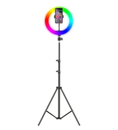 نمایش جزئیات برای رینگ لایت RGB مدل MJ26 به همراه پایه تصویر رینگ لایت RGB مدل MJ26 به همراه پایه