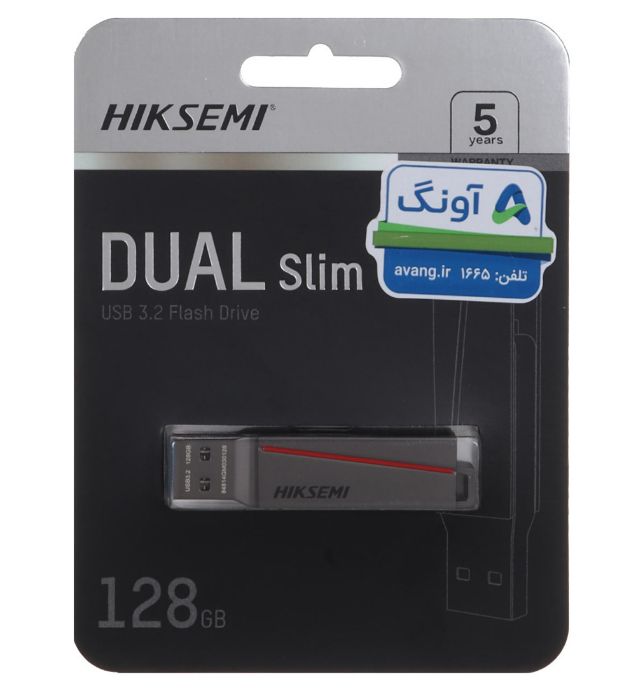 تصویر  فلش مموری هایک سمی مدل Dual Slim USB 3.2 Type-C ظرفیت 128 گیگابایت