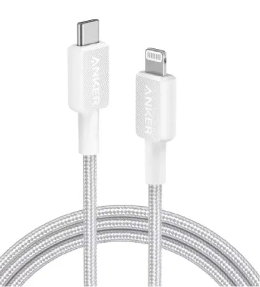تصویر  کابل شارژ USB-C به لایتنینگ انکر مدل A81B5 طول 0.9 متر