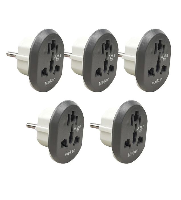 تصویر  تبدیل برق 3 به 2 مارکن مدل هیرو پاور کد 20A - بسته 5 عددی