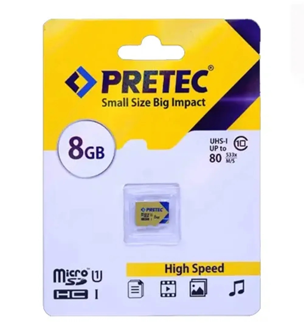 تصویر  کارت حافظه پرتک مدل MicroSD HC UHS I CL10 533X ظرفیت 8 گیگابایت