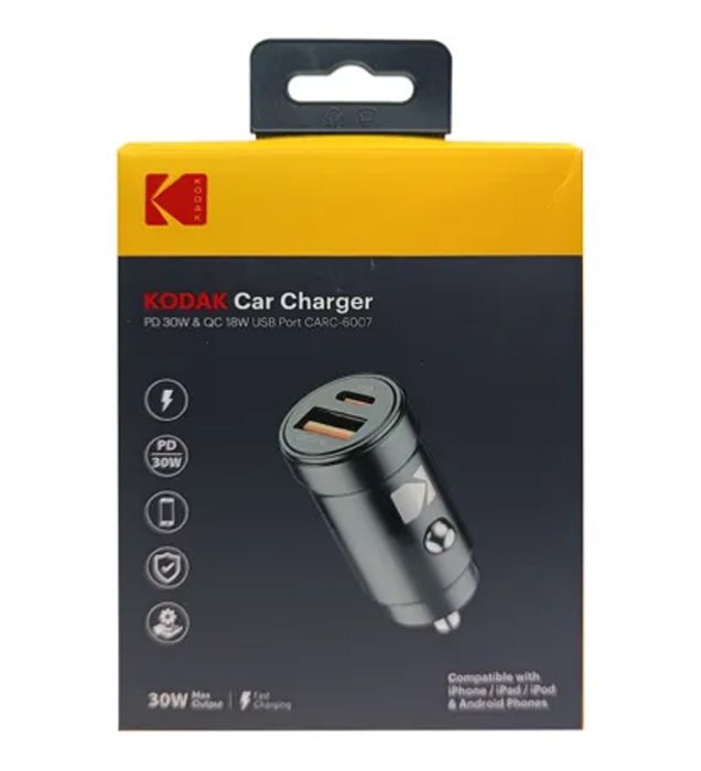 تصویر  شارژر فندکی 30W کداک مدل CARC-6007