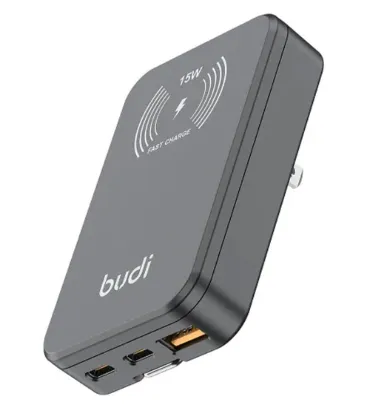 تصویر  شارژر وایرلس دیواری 30W سه پورت بودی مدل AC336WSB