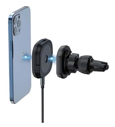 تصویر  پایه نگهدارنده گوشی داخل خودرو و شارژر 15W وایرلس بودی مدل WL3800XB