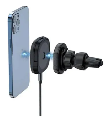 تصویر  پایه نگهدارنده گوشی داخل خودرو و شارژر 15W وایرلس بودی مدل WL3800XB