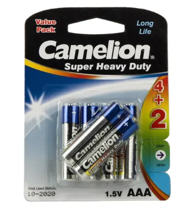 تصویر  باتری قلمی و نیم قلمی کملیون مدل سوپر هوی دیوتی بسته 12 عددی