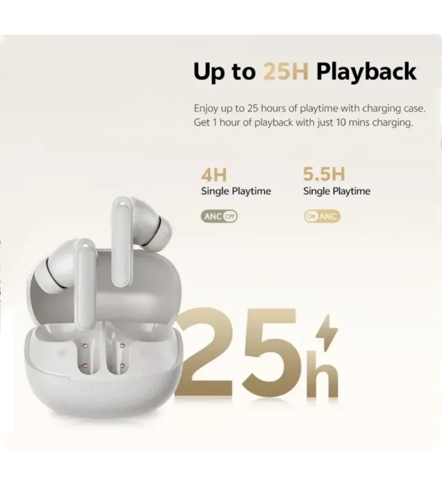 تصویر  هندزفری بلوتوثی کیو سی وای مدل Buds ANC HT15