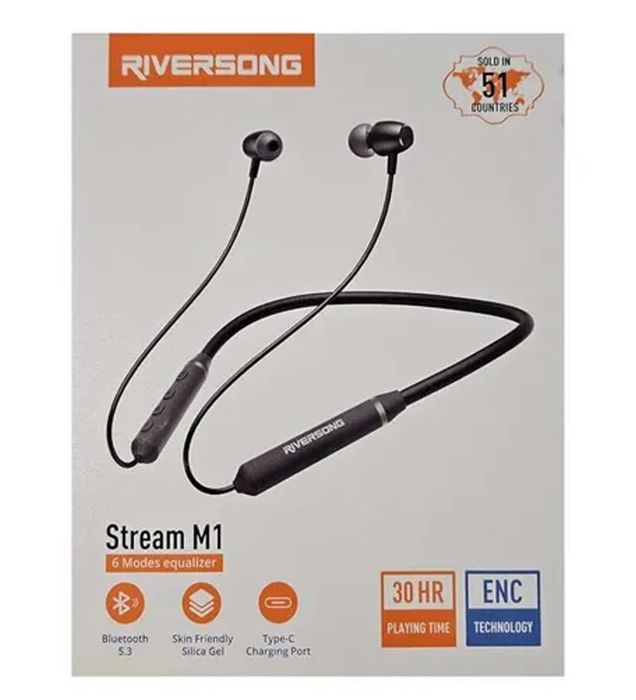 تصویر  هندزفری بلوتوثی گردنی ریورسانگ مدل Stream M1 EA512