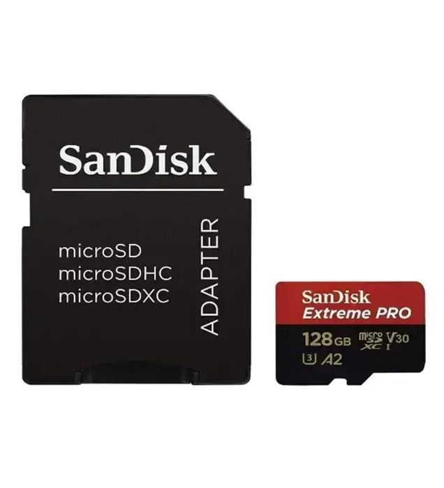 تصویر  کارت حافظه MicroSDXC سن دیسک مدل Extreme Pro gn6ma سرعت 200 مگابایت بر ثانیه به همراه آداپتور ظرفیت 128 گیگابایت