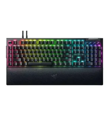 تصویر  کیبورد با سیم گیمینگ ریزر مدل Blackwidow V4 pro Green Switches