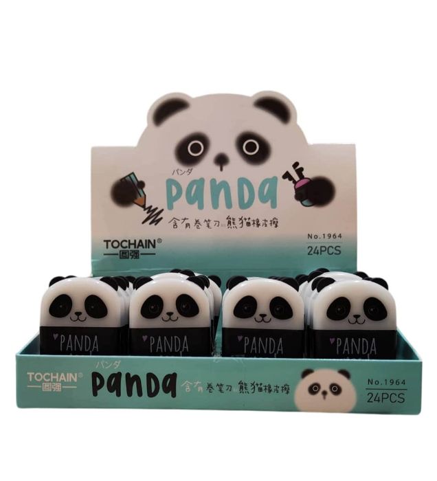 تصویر  پاک کن و تراش توچین طرح پاندا