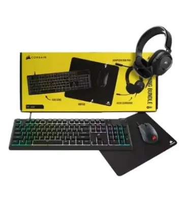 تصویر باندل گیمینگ کورسیر مدل CH-9226F65-NA (هدست ، کیبورد ، ماوس و ماوس پد)