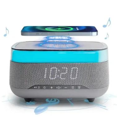 تصویر  اسپیکر بلوتوثی چندکاره مدل Multifunctional Digital Alarm-Wireless Charger