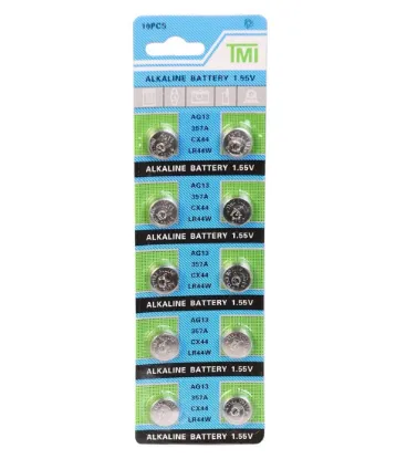 تصویر  باتری ساعت تی ام آی مدل LR44 بسته 10 عددی