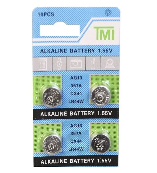 تصویر  باتری ساعت تی ام آی مدل LR44 بسته 10 عددی