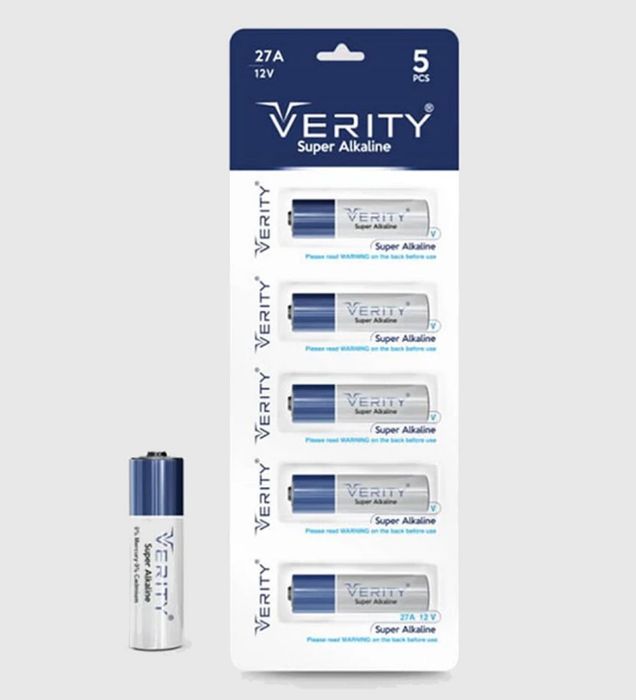 تصویر  باتری 27A وریتی مدل ریموت بسته 5 عددی