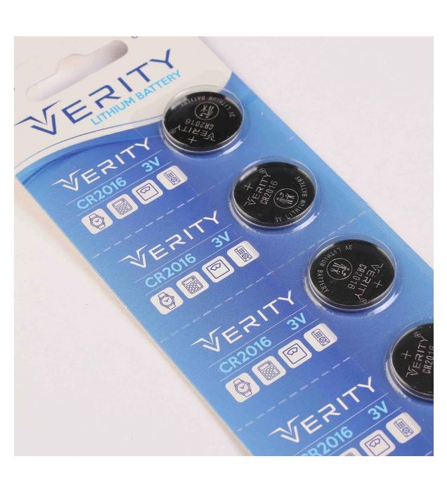 تصویر  باتری سکه ای وریتی مدل CR 2016 بسته 5 عددی