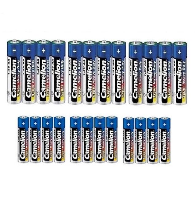 تصویر  باتری قلمی و نیم قلمی کملیون مدل Super Heavy Duty بسته 24 عددی