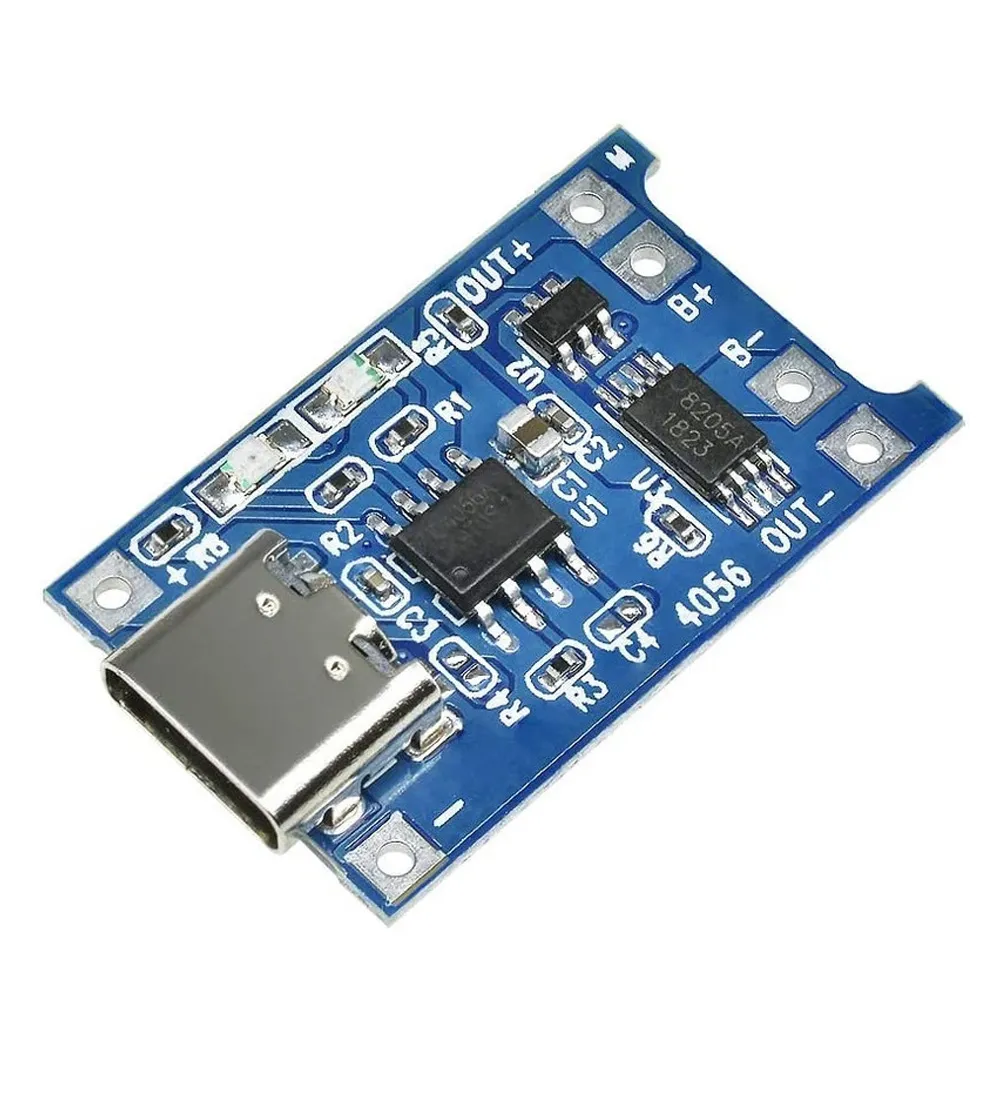 تصویر  ماژول شارژر باتری مدل TP4056-TYPEC بسته 10 عددی